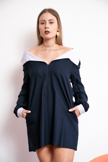 Vestido Valesca | Azul Marinho - Image 2